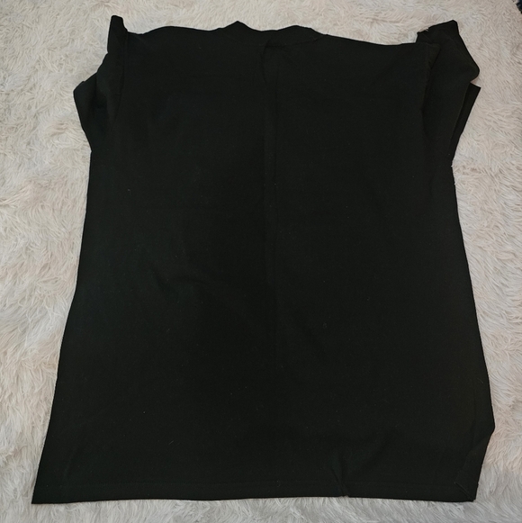 Vintage 90s Extra Elements Black Tee with Vibrant Heart Country  Patterns 18W - Picture 6 of 6